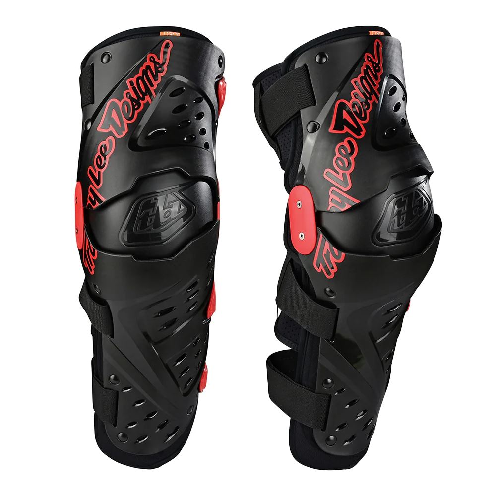 Troy Lee Designs 2025 Motocross Triad Hard Shell Knee Shin Guards Solid Black